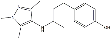 4-{3-[(1,3,5-trimethyl-1H-pyrazol-4-yl)amino]butyl}phenol Struktur