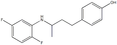 4-{3-[(2,5-difluorophenyl)amino]butyl}phenol Struktur