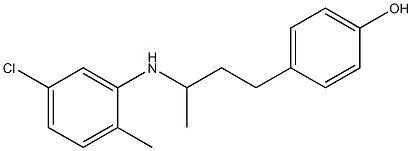 4-{3-[(5-chloro-2-methylphenyl)amino]butyl}phenol Struktur