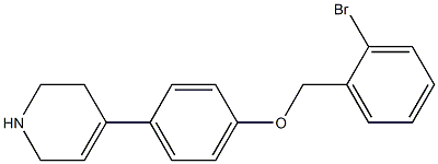 4-{4-[(2-bromophenyl)methoxy]phenyl}-1,2,3,6-tetrahydropyridine Struktur