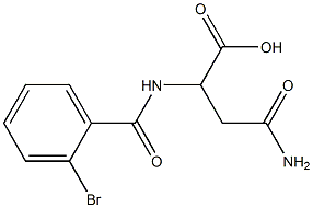 4-amino-2-[(2-bromobenzoyl)amino]-4-oxobutanoic acid Struktur