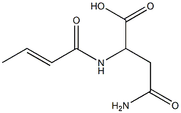 4-amino-2-[(2E)-but-2-enoylamino]-4-oxobutanoic acid Struktur