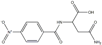 4-amino-2-[(4-nitrobenzoyl)amino]-4-oxobutanoic acid Struktur