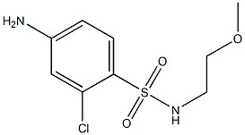 4-amino-2-chloro-N-(2-methoxyethyl)benzene-1-sulfonamide Struktur