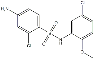 4-amino-2-chloro-N-(5-chloro-2-methoxyphenyl)benzene-1-sulfonamide Struktur