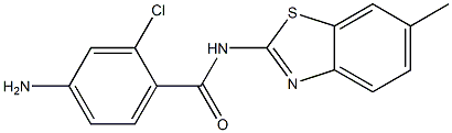 4-amino-2-chloro-N-(6-methyl-1,3-benzothiazol-2-yl)benzamide Struktur