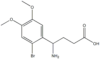 4-amino-4-(2-bromo-4,5-dimethoxyphenyl)butanoic acid Struktur