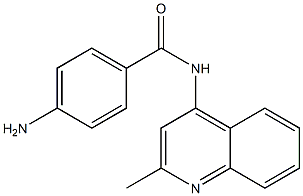 4-amino-N-(2-methylquinolin-4-yl)benzamide Struktur