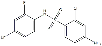 4-amino-N-(4-bromo-2-fluorophenyl)-2-chlorobenzene-1-sulfonamide Struktur