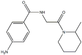 4-amino-N-[2-(2-methylpiperidin-1-yl)-2-oxoethyl]benzamide Struktur