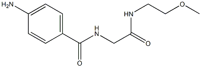 4-amino-N-{2-[(2-methoxyethyl)amino]-2-oxoethyl}benzamide Struktur