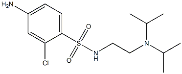 4-amino-N-{2-[bis(propan-2-yl)amino]ethyl}-2-chlorobenzene-1-sulfonamide Struktur