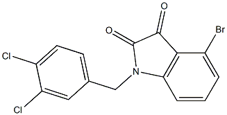 4-bromo-1-[(3,4-dichlorophenyl)methyl]-2,3-dihydro-1H-indole-2,3-dione Struktur