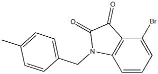 4-bromo-1-[(4-methylphenyl)methyl]-2,3-dihydro-1H-indole-2,3-dione Struktur