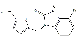 4-bromo-1-[(5-ethylthiophen-2-yl)methyl]-2,3-dihydro-1H-indole-2,3-dione Struktur