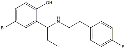 4-bromo-2-(1-{[2-(4-fluorophenyl)ethyl]amino}propyl)phenol Struktur