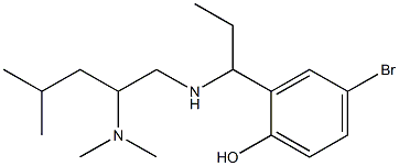 4-bromo-2-(1-{[2-(dimethylamino)-4-methylpentyl]amino}propyl)phenol Struktur