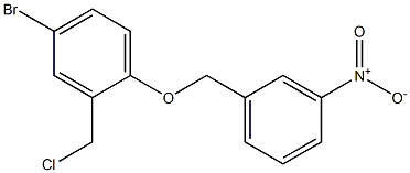 4-bromo-2-(chloromethyl)-1-[(3-nitrophenyl)methoxy]benzene Struktur