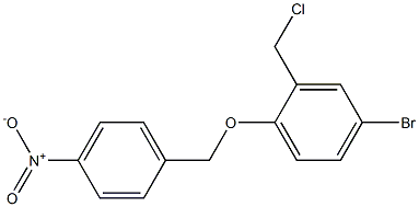 4-bromo-2-(chloromethyl)-1-[(4-nitrophenyl)methoxy]benzene Struktur