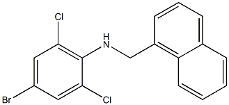 4-bromo-2,6-dichloro-N-(naphthalen-1-ylmethyl)aniline Struktur