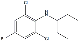 4-bromo-2,6-dichloro-N-(pentan-3-yl)aniline Struktur