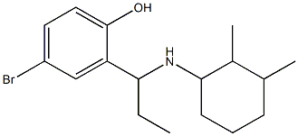 4-bromo-2-{1-[(2,3-dimethylcyclohexyl)amino]propyl}phenol Struktur