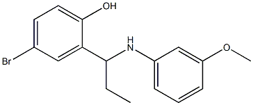 4-bromo-2-{1-[(3-methoxyphenyl)amino]propyl}phenol Struktur