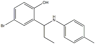 4-bromo-2-{1-[(4-methylphenyl)amino]propyl}phenol Struktur