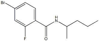 4-bromo-2-fluoro-N-(1-methylbutyl)benzamide Struktur