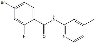 4-bromo-2-fluoro-N-(4-methylpyridin-2-yl)benzamide Struktur