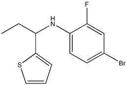 4-bromo-2-fluoro-N-[1-(thiophen-2-yl)propyl]aniline Struktur