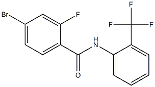 4-bromo-2-fluoro-N-[2-(trifluoromethyl)phenyl]benzamide Struktur