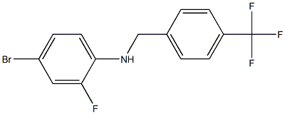 4-bromo-2-fluoro-N-{[4-(trifluoromethyl)phenyl]methyl}aniline Struktur