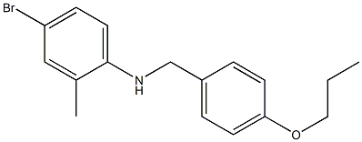 4-bromo-2-methyl-N-[(4-propoxyphenyl)methyl]aniline Struktur