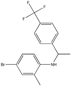 4-bromo-2-methyl-N-{1-[4-(trifluoromethyl)phenyl]ethyl}aniline Struktur