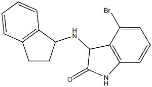 4-bromo-3-(2,3-dihydro-1H-inden-1-ylamino)-2,3-dihydro-1H-indol-2-one Struktur