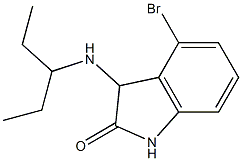 4-bromo-3-(pentan-3-ylamino)-2,3-dihydro-1H-indol-2-one Struktur