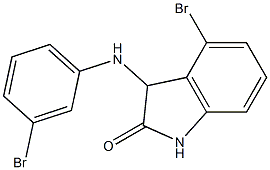 4-bromo-3-[(3-bromophenyl)amino]-2,3-dihydro-1H-indol-2-one Struktur