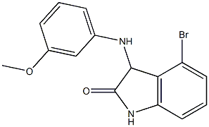 4-bromo-3-[(3-methoxyphenyl)amino]-2,3-dihydro-1H-indol-2-one Struktur