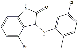 4-bromo-3-[(5-chloro-2-methylphenyl)amino]-2,3-dihydro-1H-indol-2-one Struktur