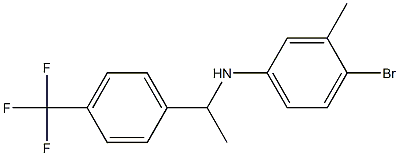 4-bromo-3-methyl-N-{1-[4-(trifluoromethyl)phenyl]ethyl}aniline Struktur