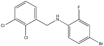 4-bromo-N-[(2,3-dichlorophenyl)methyl]-2-fluoroaniline Struktur