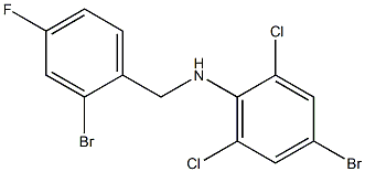 4-bromo-N-[(2-bromo-4-fluorophenyl)methyl]-2,6-dichloroaniline Struktur