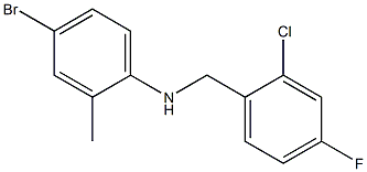 4-bromo-N-[(2-chloro-4-fluorophenyl)methyl]-2-methylaniline Struktur