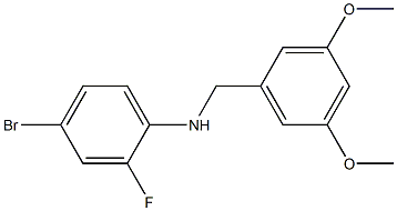 4-bromo-N-[(3,5-dimethoxyphenyl)methyl]-2-fluoroaniline Struktur