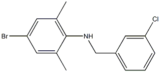 4-bromo-N-[(3-chlorophenyl)methyl]-2,6-dimethylaniline Struktur