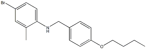 4-bromo-N-[(4-butoxyphenyl)methyl]-2-methylaniline Struktur