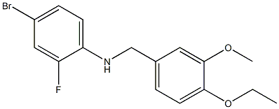 4-bromo-N-[(4-ethoxy-3-methoxyphenyl)methyl]-2-fluoroaniline Struktur