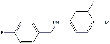 4-bromo-N-[(4-fluorophenyl)methyl]-3-methylaniline Struktur