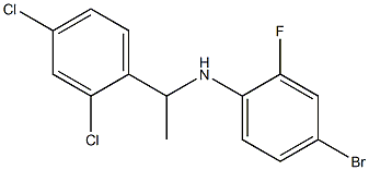 4-bromo-N-[1-(2,4-dichlorophenyl)ethyl]-2-fluoroaniline Struktur